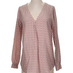 Joie Pink Patterned Silk Long Sleeve Blouse Top Size XS